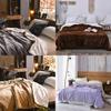 Lightweight Solid Colors Polyester Coral Fleece Blanket For Bedroom Lounge Use
