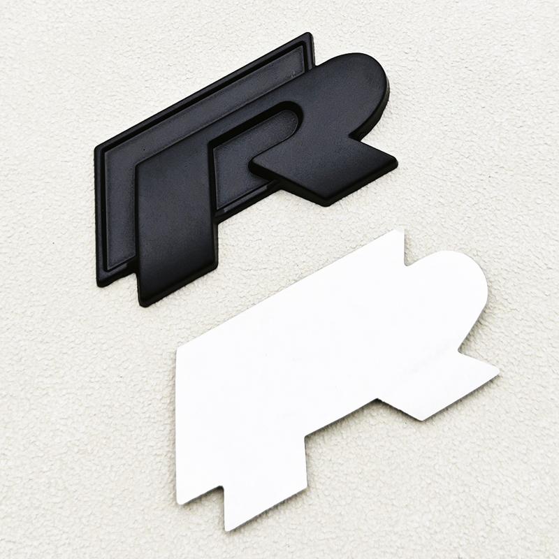 BSG1 For VOLKSWAGEN VW GTI 3D High-Quality Metal Chrome Logo R-Line R Car Emblem Badge Trunk Sticker For Volkswagen VW Polo Golf Pass