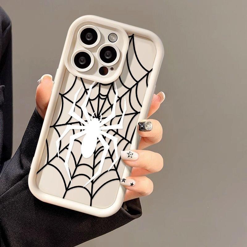 White Spider Suitable for iPhone16ProMax Phone Case 14 Apple 13 Frosted 12/15 Premium 11 Case