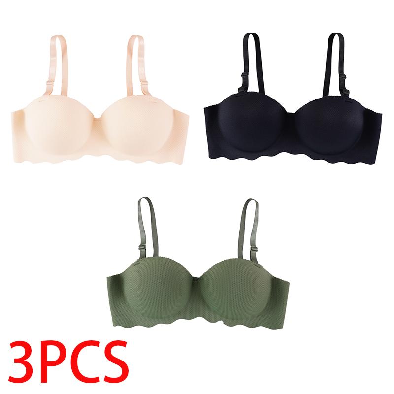 Women Breathable Bra Summer Seamless Brassiere Female Lingerie Sexy Solid Color Push Up Bra Underwear Bralette
