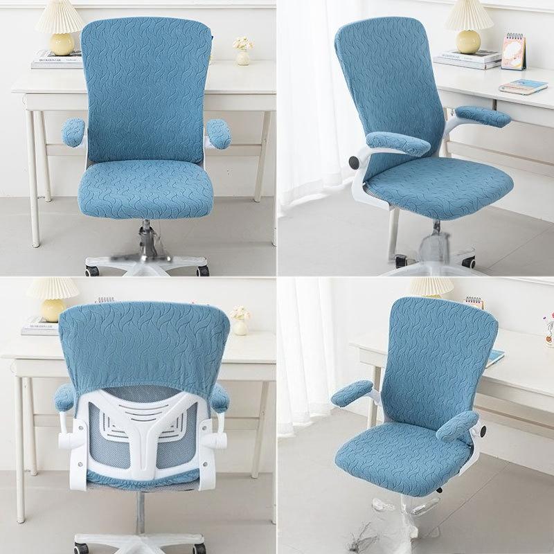 Large Backrest Multi-Fit Office Chair Covers Ergonomic Seat Protectors Breathable Durable Covers For Home Computer Desk Chairs