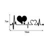 16x7cm Heartbeat Love EKG Car Sticker Auto Body Bumper Windows Motorcycle Laptop Walls Vinyl Film Decal Car Tuning Accessories