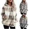 Veste à capuche avec cordon de serrage pour femme, vêtement d'hiver décontracté, ample, en peluche, isolant, avec cordon de serrage