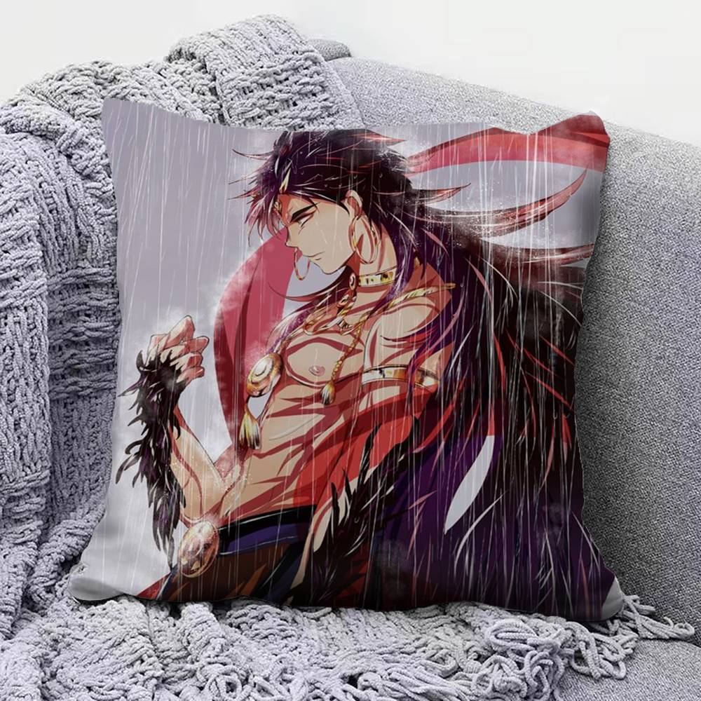 Magi The Labyrinth of Magic Anime Manga Pillow Covers Home Sofa Cushion Covers and Aecorative Custom 30x30 cm