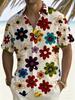 Chemise Hawaïenne Florale Grande Taille pour Homme, Décontractée d'Été Imprimée Vêtements pour Homme de Plage Vacances, GRANDE TAILLE