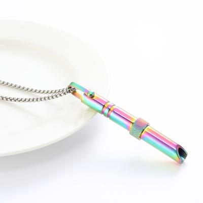 Mindful Breathing Necklace Anxiety Reduction Necklace Stainless Steel Stress And Panic Relief Necklace Adjustable Length Meditation Inner Peace
