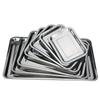 Stainless Steel Food Storage Serving Tray Rectangle Oven Trays Baking Trays Steaming Dish  Kitchen