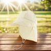 Kids Outdoor Sun Protective Fisherman Hat With Neck Flap Drawstring Breathable Bucket Hat For Hiking and Camping