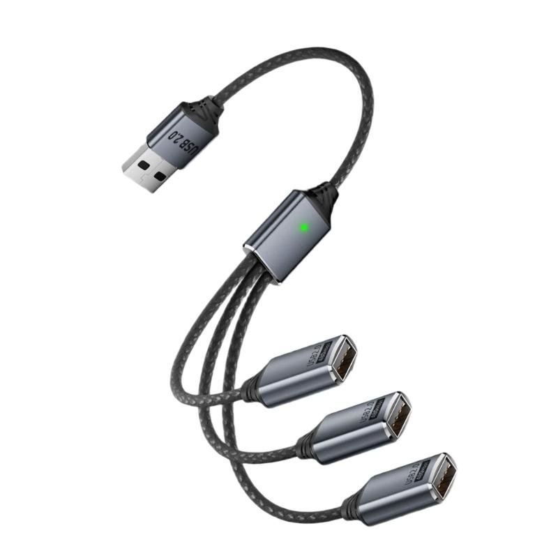 

3 in 1 Device Charging Cable With Simultaneous for Phones Tablets Digital Devices