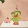Llavero de Pato de Peluche Lindo Acabado Fino Llavero Colgante de Pato de Peluche Suave para Bolso Mochila Sombrero