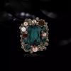 Retro Baroque Square Crystal Brooch Gorgeous Pins Autumn Winter Coat Corsage Vintage Accessories