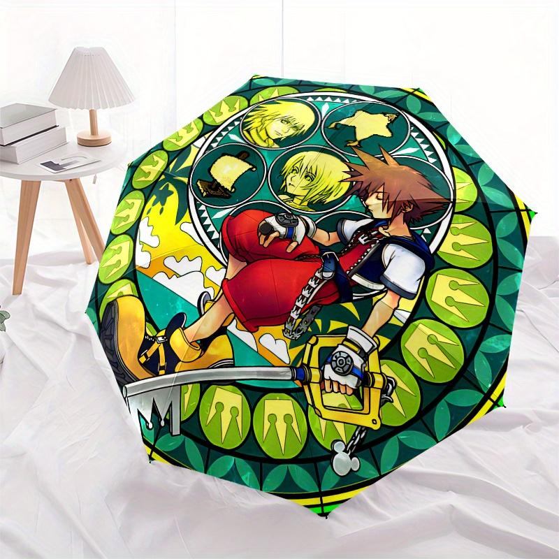 Stained Keyblade Art Print: Kingdom Hearts Fan ArtworkUmbrella, Portable 3-Fold Compact Umbrella for Men & Women Gift