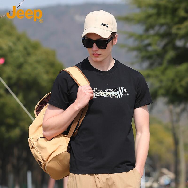

JEEP Men s Breathable Loose Fit Short Sleeve T-Shirt L