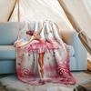 1PC Custom Name Ballerina Stars outdooor Flannel blankets Patterns Throw Blanket All-Season Soft Gift for Couch, Bed, Camping gifts
