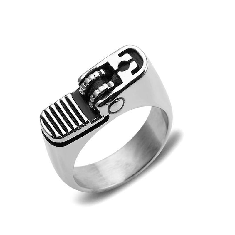 European And American Personality Creative Retro Punk Fashion Lighter Alloy Men 'S Ring Jewelry 
