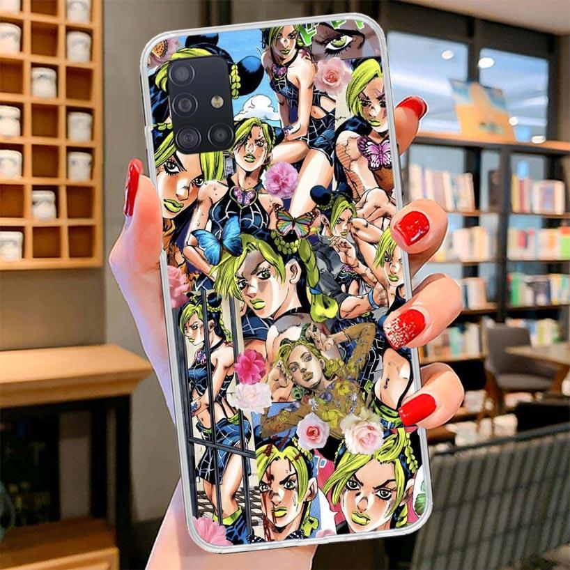 JoJo Bizarre Adventure Jolyne Cujoh Cover Phone Case For Samsung Galaxy A12 A22 A32 A52 A72 A02S Phone Case Note 20 Ultra 10 S10