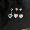Rhinestone Double Heart Belly Button Ring Love Body Piercing Jewelry Zircon Navel Ring  Girl