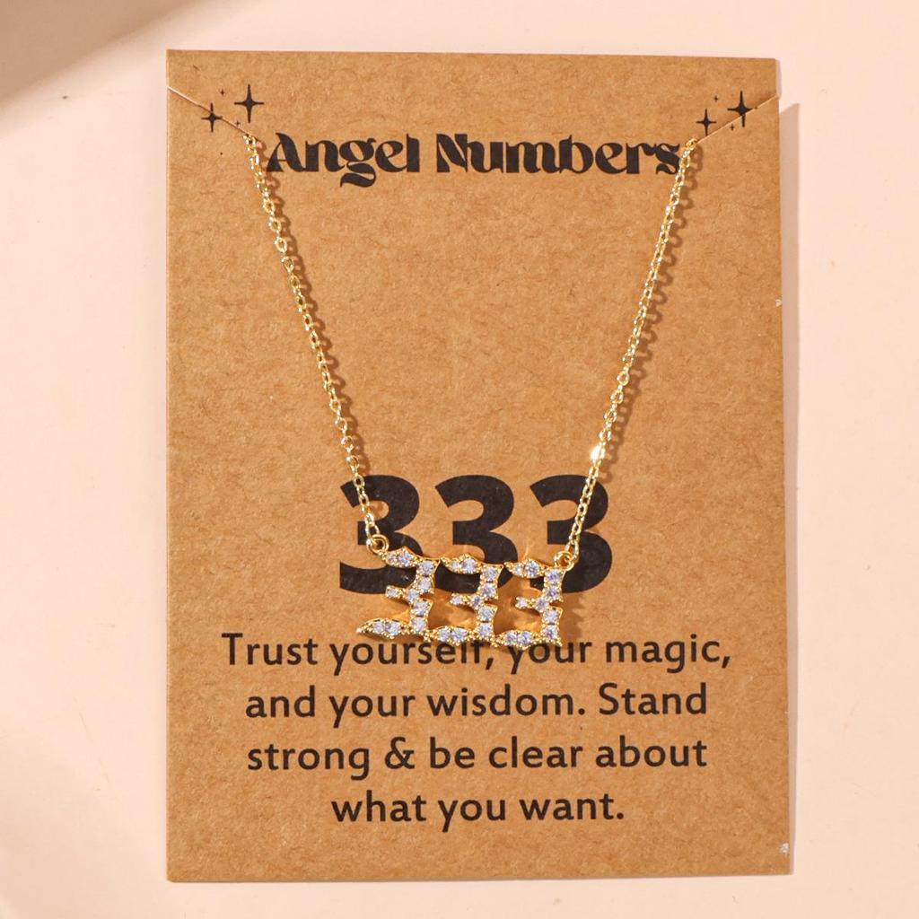 Gold 777 Diamond-Inlaid Necklace for Women - Versatile Clavicle Chain Pendant Jewelry