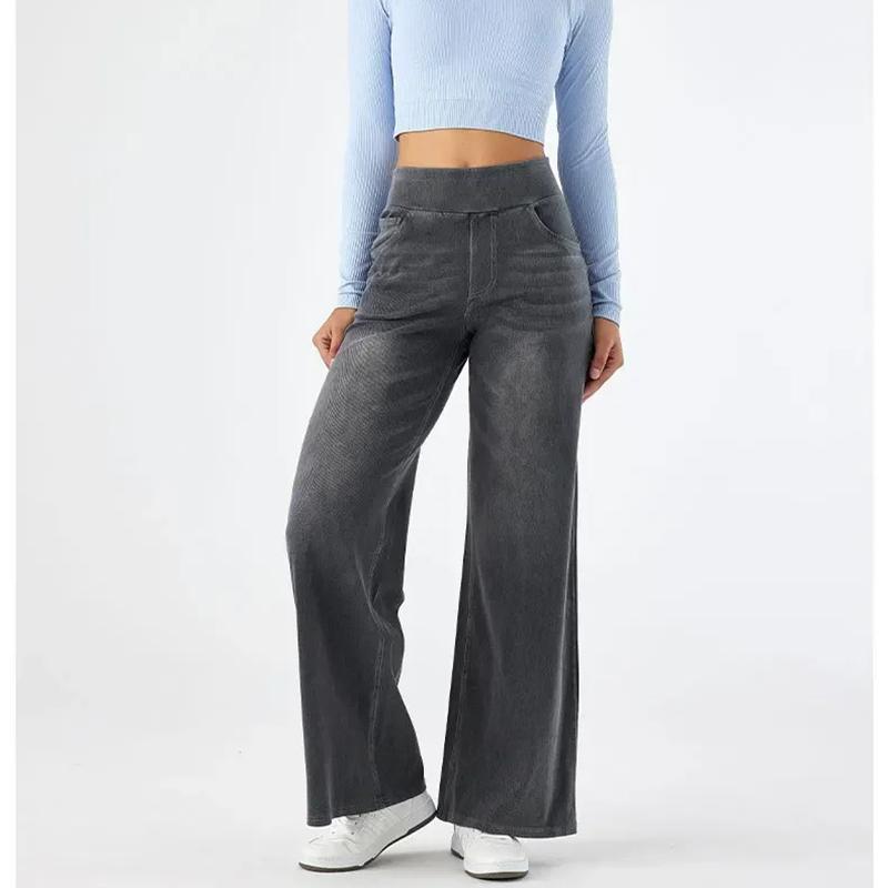 

джинсы прямого кроя из рыхлого денима с высокой посадкой, однотонные, повседневные, с карманами, широкие брюки, женские, осенние, свободные, удобные брюки XL серый