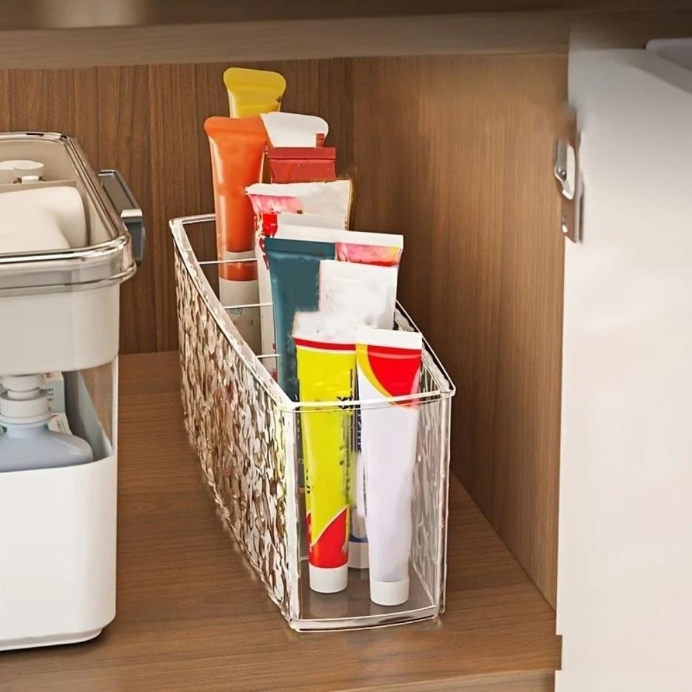 Multi Functional Makeup Brush Storage Tube Transparent Divided Storage Pen Holder Living Room