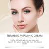Crème hydratante et réparatrice pour le visage Curcuma + Vitamine C Éclat, Anti-âge et hydratante avec aloès vera, huile de menthe poivrée et hyalu