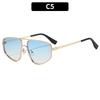 European and American fashion new double-beam metal retro sunglasses, personalized versatile street sunglasses, high-end trendy glasses