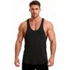 Sommer Mænds Y-ryg Muskel Tanktoppe Hurtigtørrende Ærmeløs Træningsskjorte til Fitness Bodybuilding Træning Stringer Vest