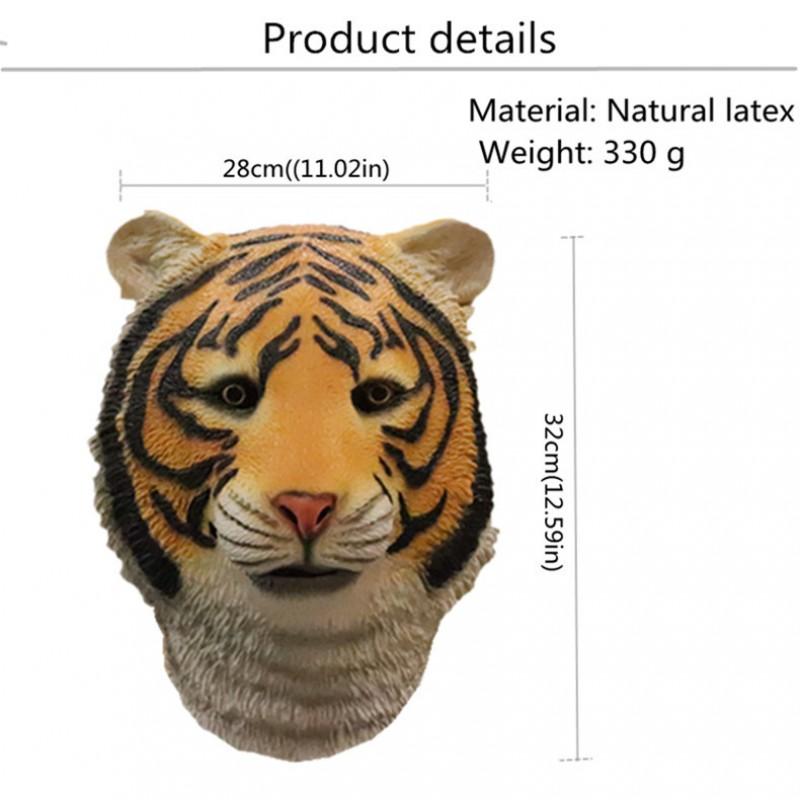 Tiger Mask Halloween Costume Funny Scary Party Cosplay Prop