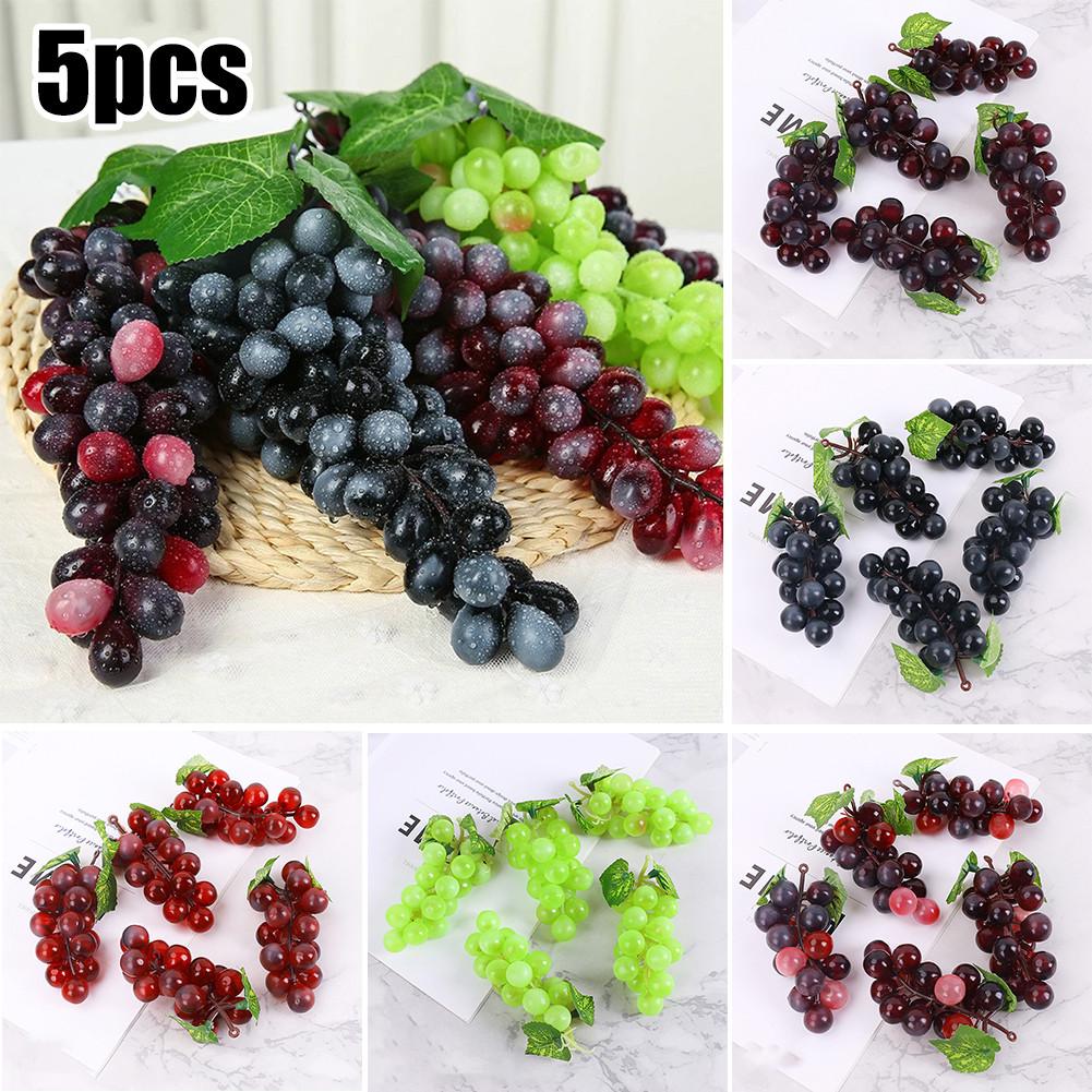 Lifelike Artificial Grape Fruit Leaves Plant for Home Showcase Display
