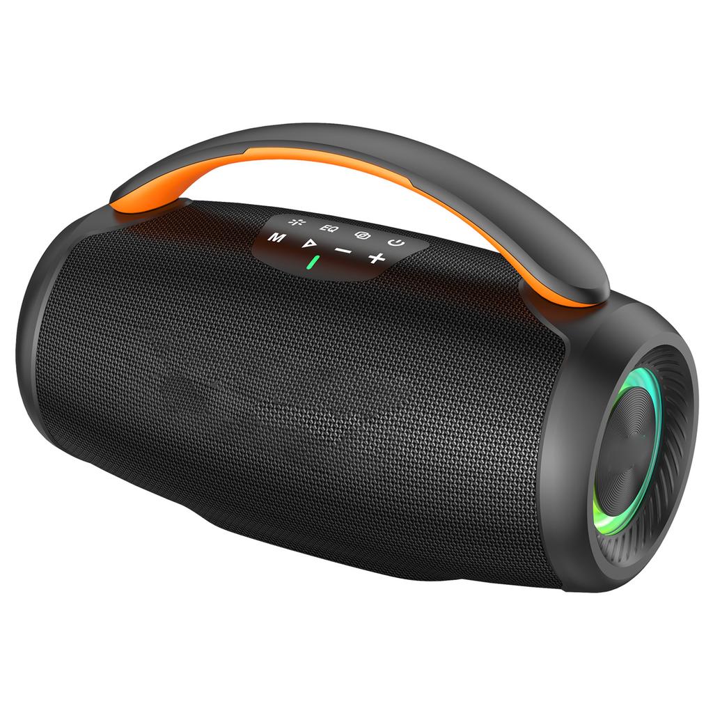 50W Portable BT 5.3 Speaker with RGB Lights, IPX6 Waterproof Outdoor Speaker, 6000mAh Rechargeable Sound Box, AUX TF