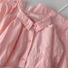 Fashion Loose Long Sleeved Cotton Shirt Jacket Women's Spring and Autumn New Thin Casual Simple Office Back Buttons Blouse Solid Color Sweet Clothing