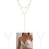 Minimalist Simple Alloy Long Chain Necklace With Tassel For Casual Office Wear