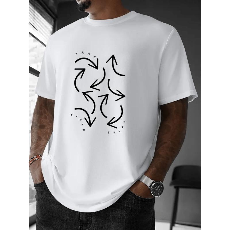 European sizes Men's Short-Sleeve T-Shirt, Summer Breathable Sportswear for Fitness, Trendy Casual Loose Fit Slimming Men's T-Shirt