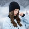 Women's Metal Velvet Rabbit Fur Hat Autumn and Winter Cold Warm Hat Fashion Casual Wool Hat
