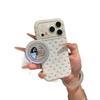 Magnetic suction love mirror glitter mobile phone case is suitable for iPhone17promax Apple 16pro new anti-drop case