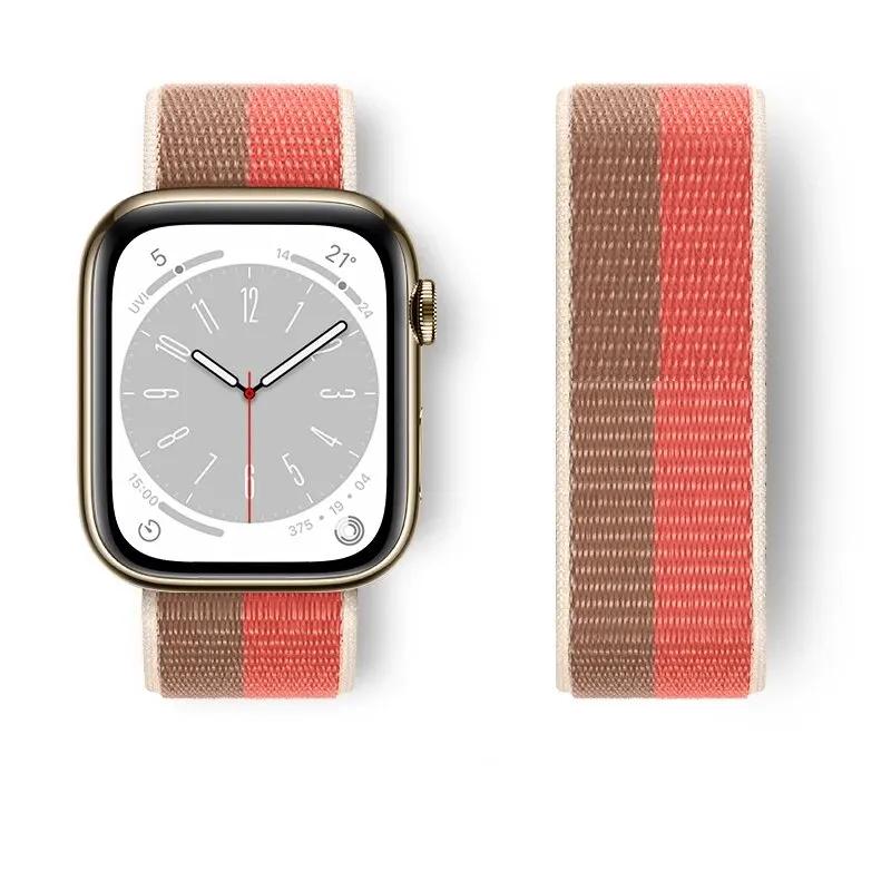 Nylon Loop For Watch Band Ultra-2 49mm 44mm 40mm 45mm 41mm Sport Pride Bracelet Iwatch Strap Series 9 8 Se 7 6 5 4 3