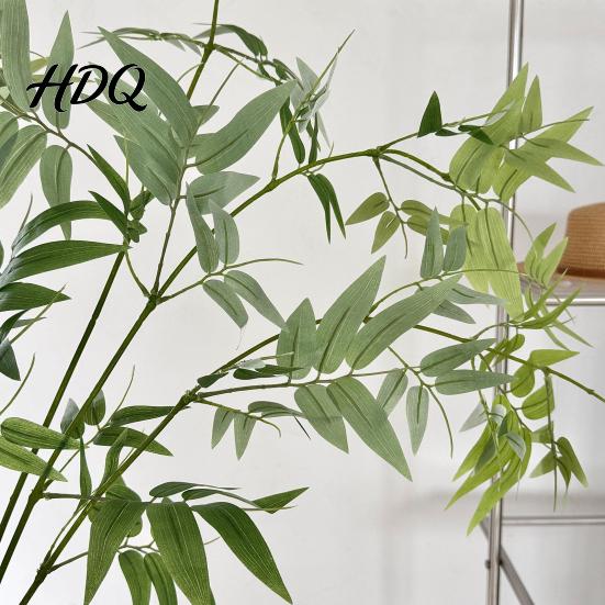 Flexible Artificial Stems for Bending Bamboo Tree Branches Long Faux Greenery Plants Leaves Indoor Plant Decorations Hotels Stems Zen Style