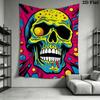 Colorful Skull Pattern Home Decor Tapestry, Wall Hanging, Decorative RV Wall Cloth.ZGT0914141