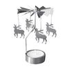 Metal Rotating Spinner Carousel Candle Tea Light Holder Table Rotating Transfer Windmill Decoration Home Elegance Candle Holder