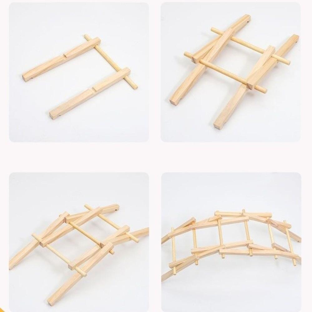 Bailey Bridge Wooden Puzzle Science Experiment Model Kit DIY Assembly Wooden Strip Bridge Craft Handmade Model Children's Puzzle