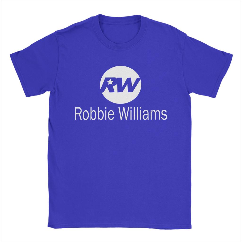 Vintage Robbie Williams Live 2025 Concert T-Shirt Men O Neck Pure Cotton T Shirt RW Singer Short Sleeve Tee Gift Merchandise
