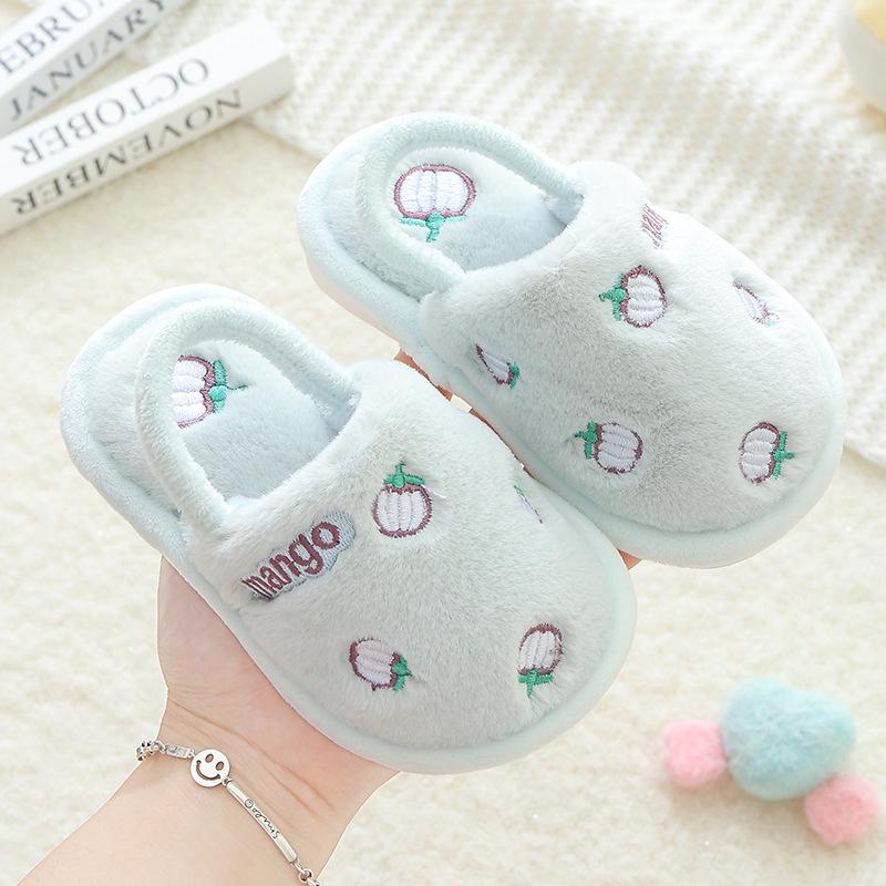 Kids' Warm Winter Cartoon Slippers - Non-Slip Indoor Cotton Footwear for Boys & Girls