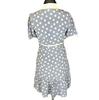 PAUL & JOE 100% Silk Polka Dot Short Sleeve Dress/Women’s Size S/36/Blue Tone/Side Zip Collared(USED)