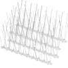 12Pcs Pigeon Spikes Stainless Steel Bird Repeller Set Deterrent Anti Bird Pigeon Squirrel Cats Repellent for Garden Fence Roof