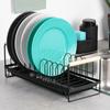 Dish Drainer Plate Stand Lids Metal Black
