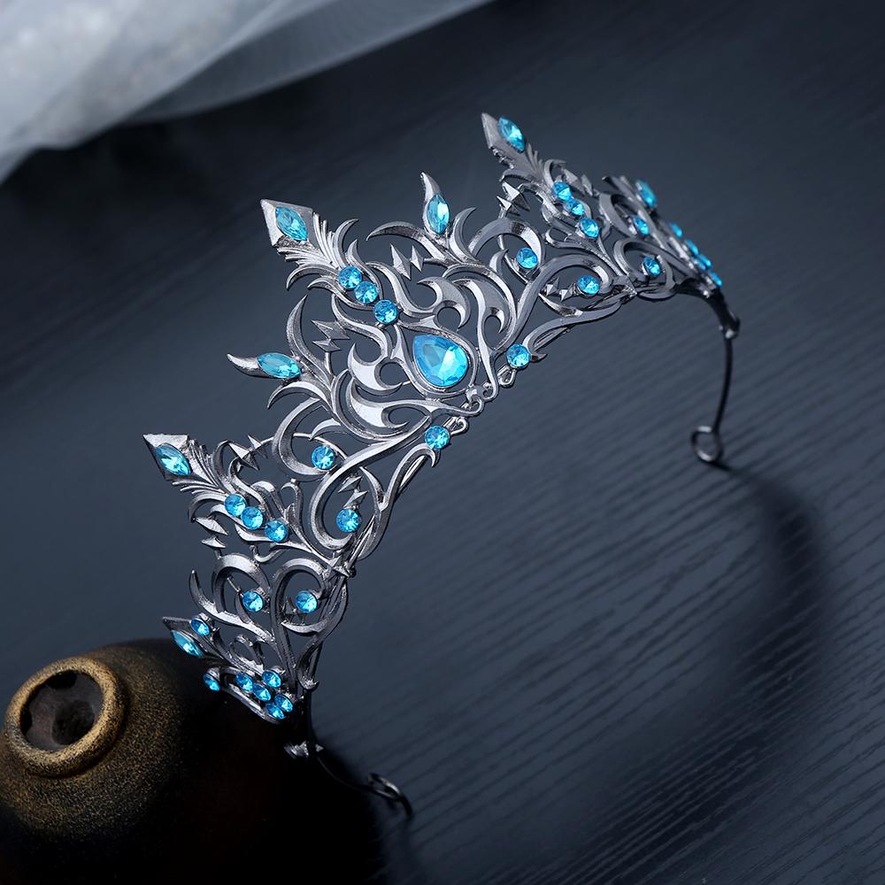 1pc Gothic Gemstones Hair Crown Intricate Medieval Fantasy Design Perfect Cosplay Renaissance Enchanting Special Occasions