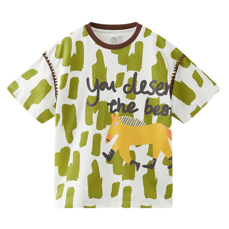 MQD Boys  Antibacterial Full-Print Casual T-Shirt 130