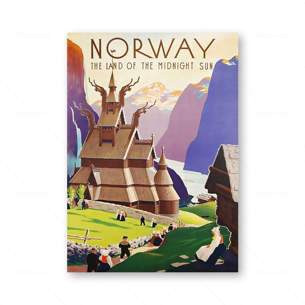 Travel City Landscape Vintage Poster Canada Spain French Italy Wall Art Canvas Painting Nordic Print Picture Living Room Decor