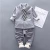 Boys Autumn Clothing Suit Kids Gentleman Boy Tie Shirt + Pants Toddler Baby Boys Outfits Clothes Set