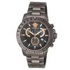 Versace New Chronograph Watch, Black Dial, Stainless Steel, Sapphire Crystal, Quartz Movement, 45mm, Swiss Made, Men's, VE2E00621